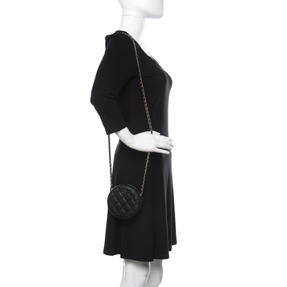 Chanel Caviar Quilted Round Clutch With Chain Black 2 of 10