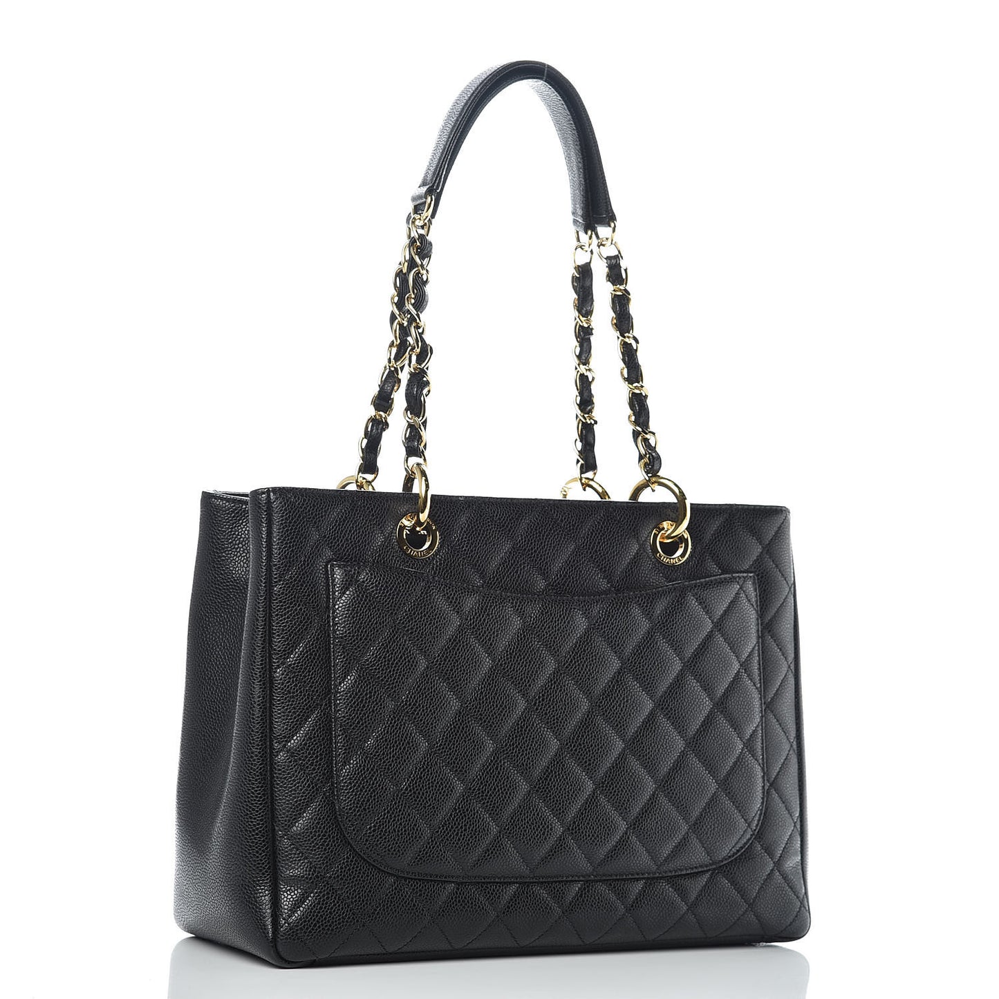 Caviar Quilted Grand Shopping Tote GST Black