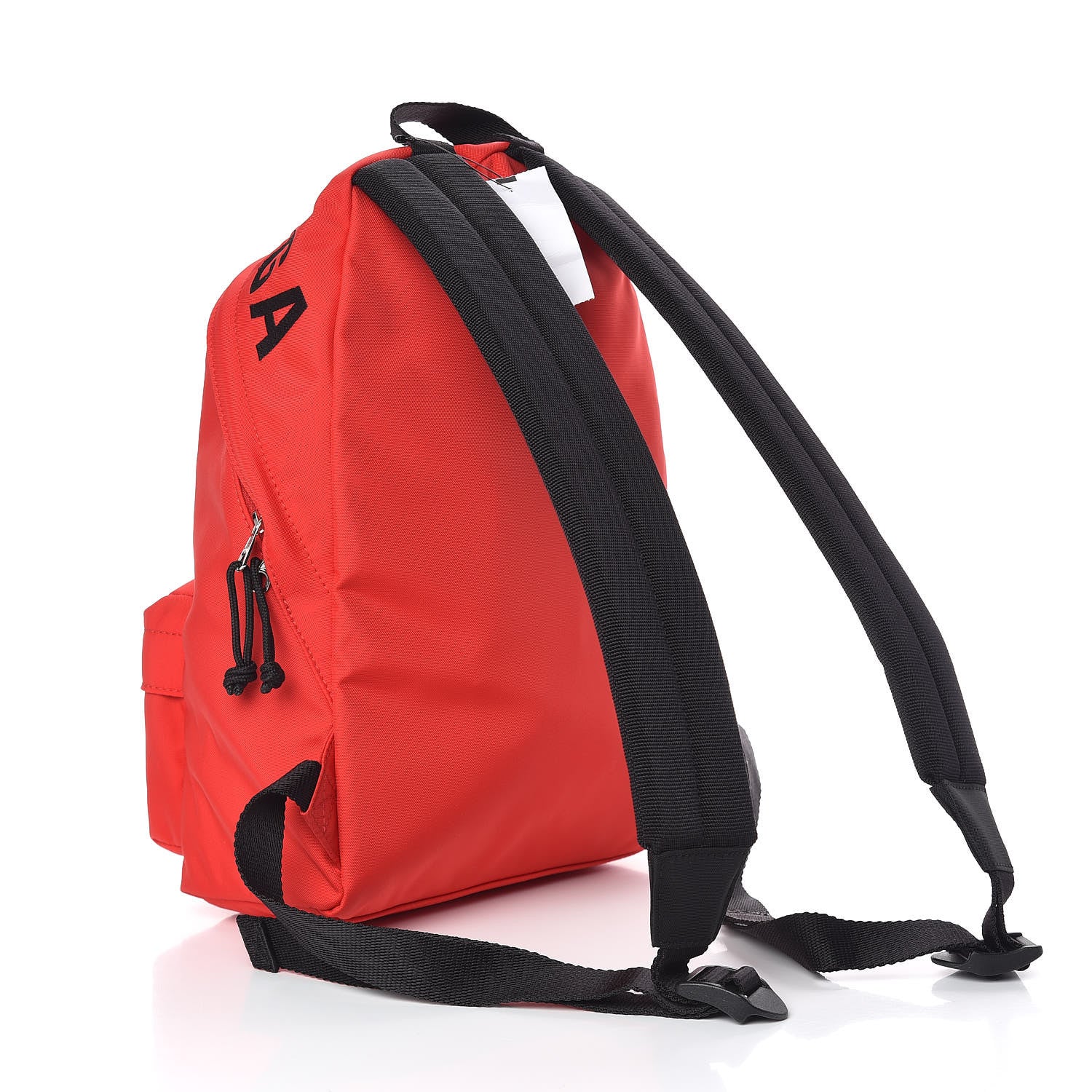 Balenciaga Sport Nylon Logo Embroidered S Wheel Backpack Bright Red Black 3 of 10