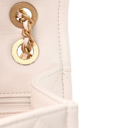 Chanel Caviar Quilted Medium Sweet Classic Flap White 12 of 13
