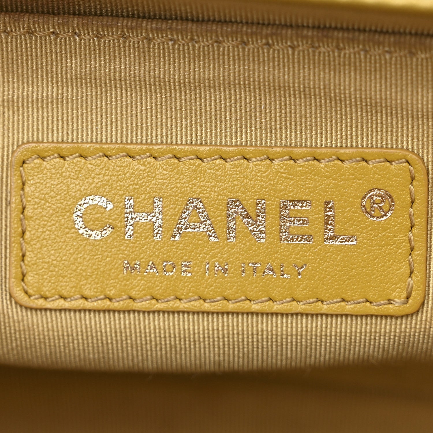 Chanel Metallic Calfskin Crocodile Embossed Graffiti Medium Cocodile Boy Flap Gold 6 of 10