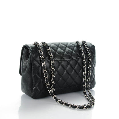 Chanel Caviar Quilted Jumbo Single Flap Black 3 of 8