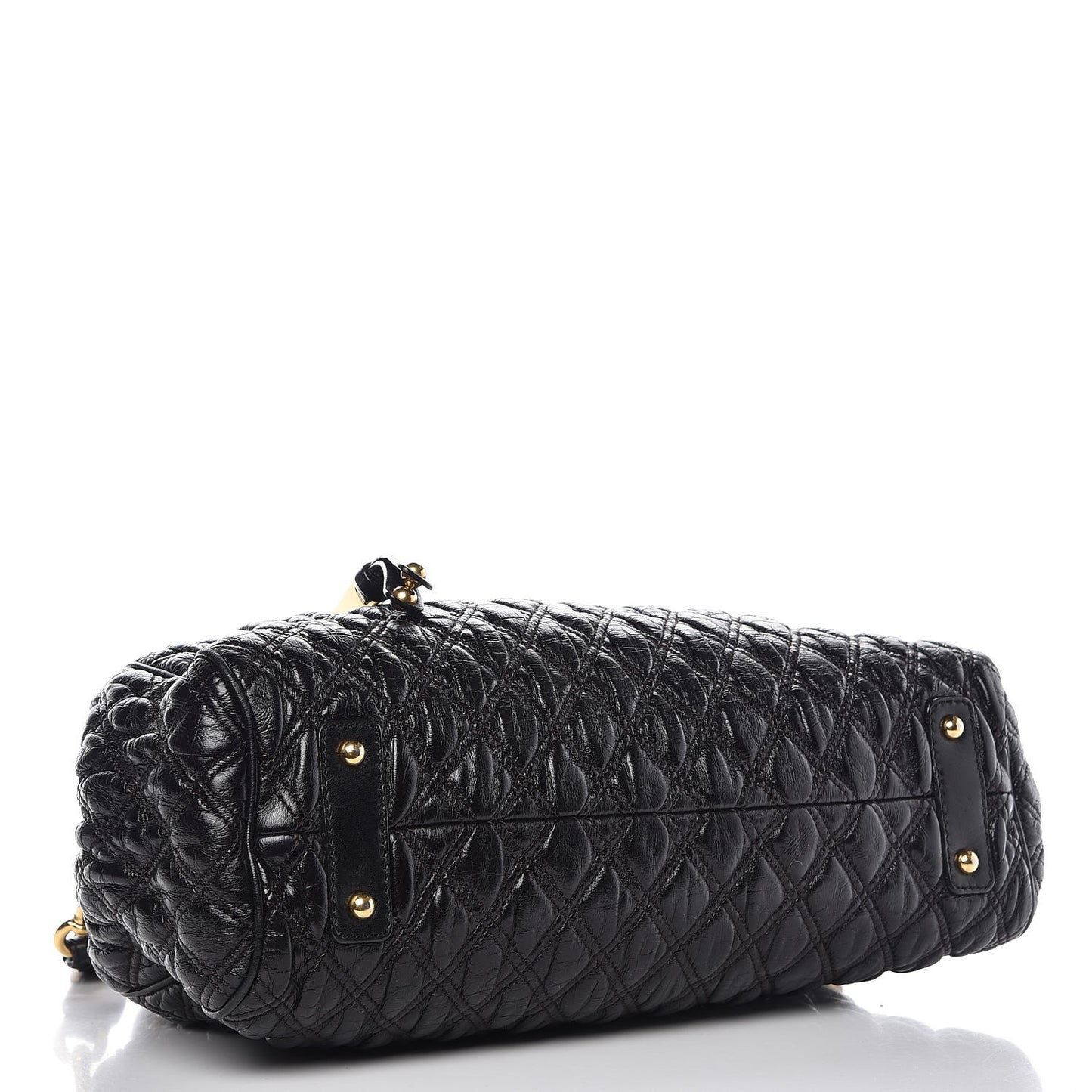 Calfskin Quilted Stam Black