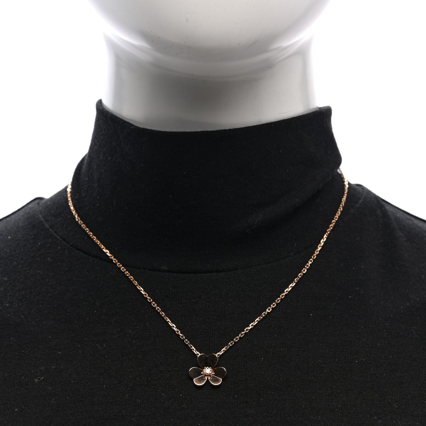 18K Rose Gold Diamond Small Frivole Pendant Necklace