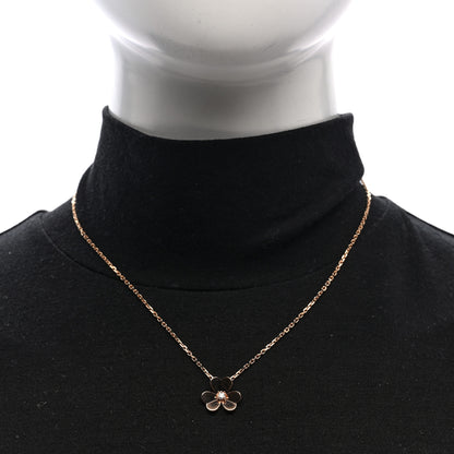 Van Cleef & Arpels 18K Rose Gold Diamond Small Frivole Pendant Necklace 2 of 5