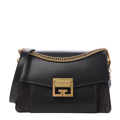 Givenchy Goatskin Small GV3 Shoulder Bag Black Grey 1 of 11