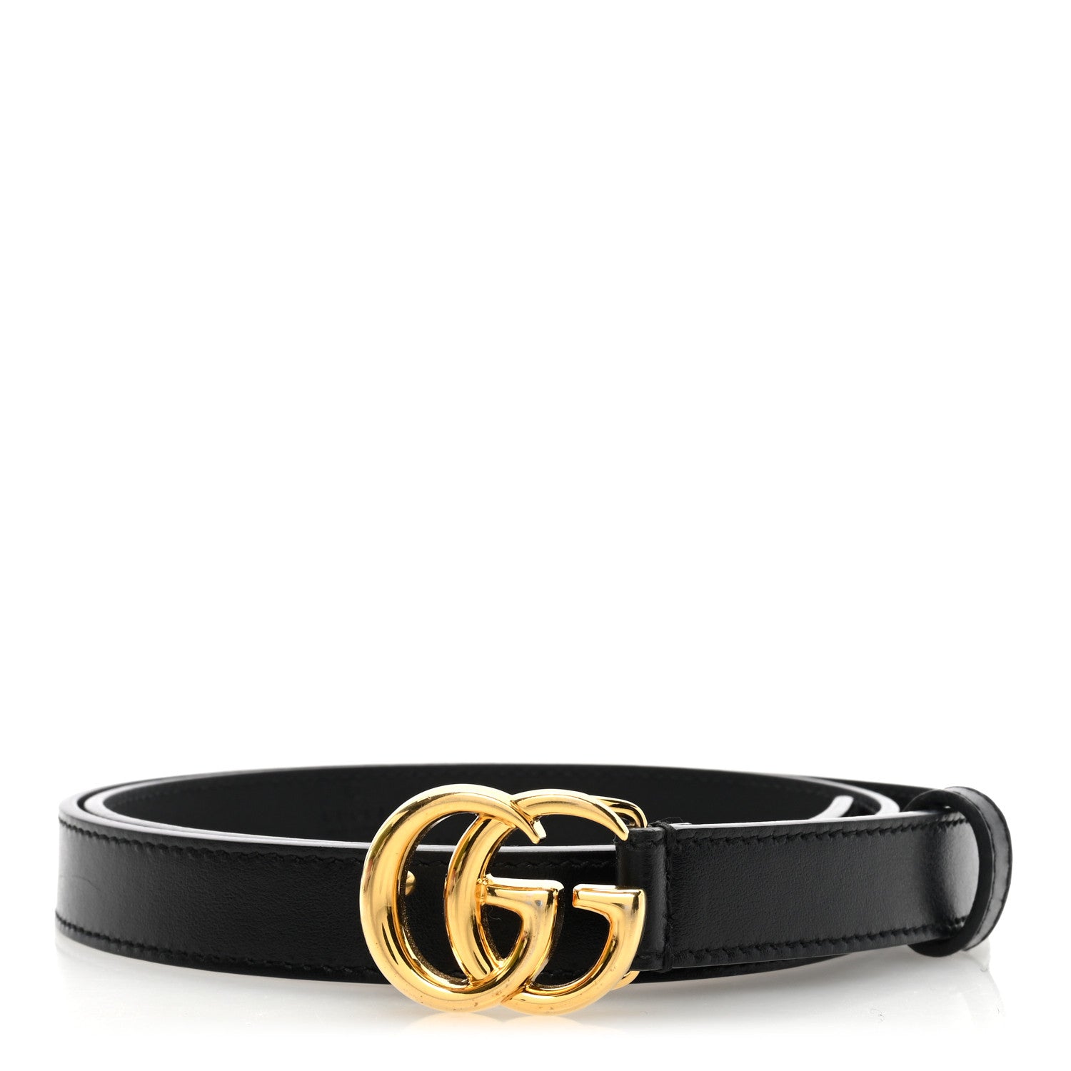 Gucci Calfskin Double G 20mm Belt 90 36 Black 1 of 5