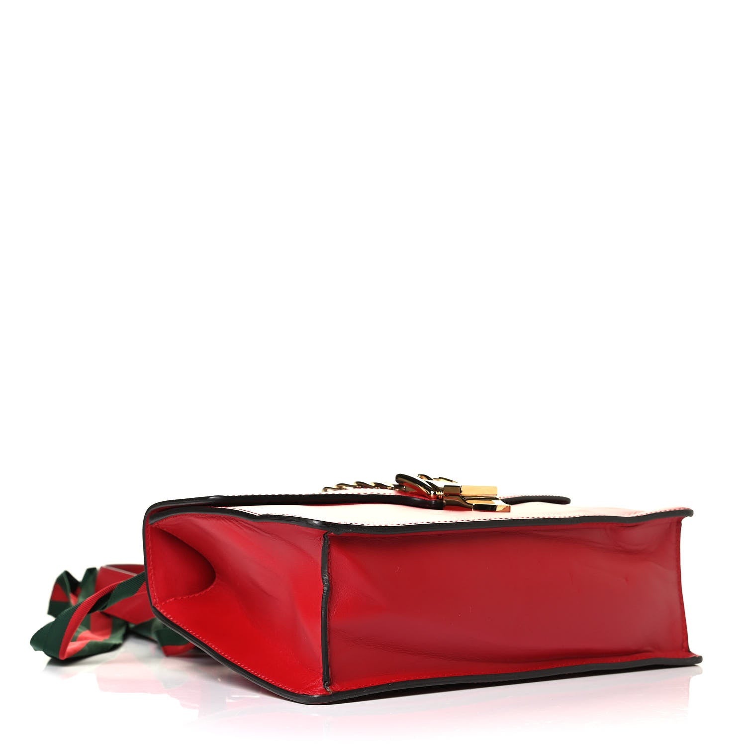 Gucci Calfskin Small Sylvie Shoulder Bag Hibiscus Red 3 of 7
