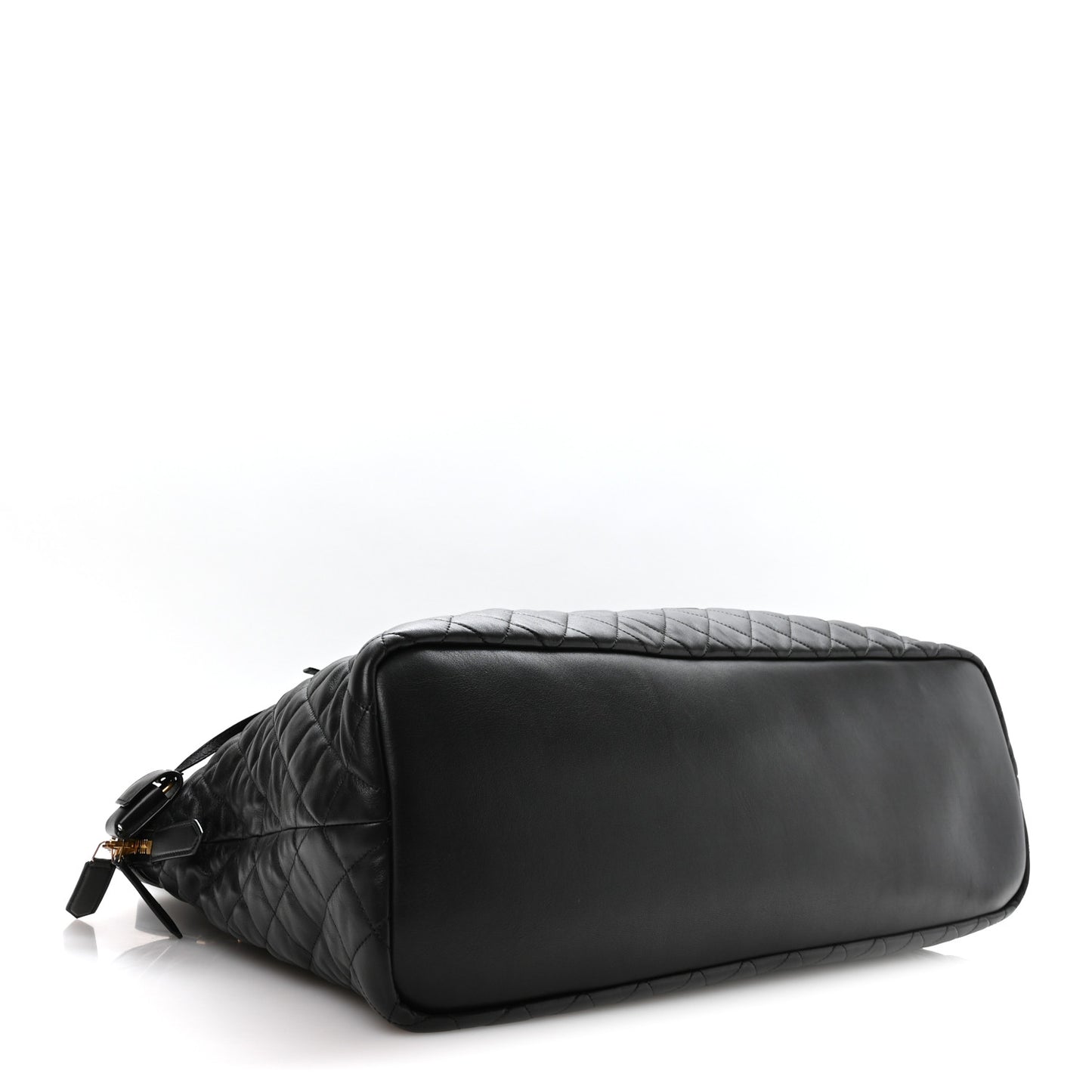 Calfskin Quilted ES Giant Travel Bag Black