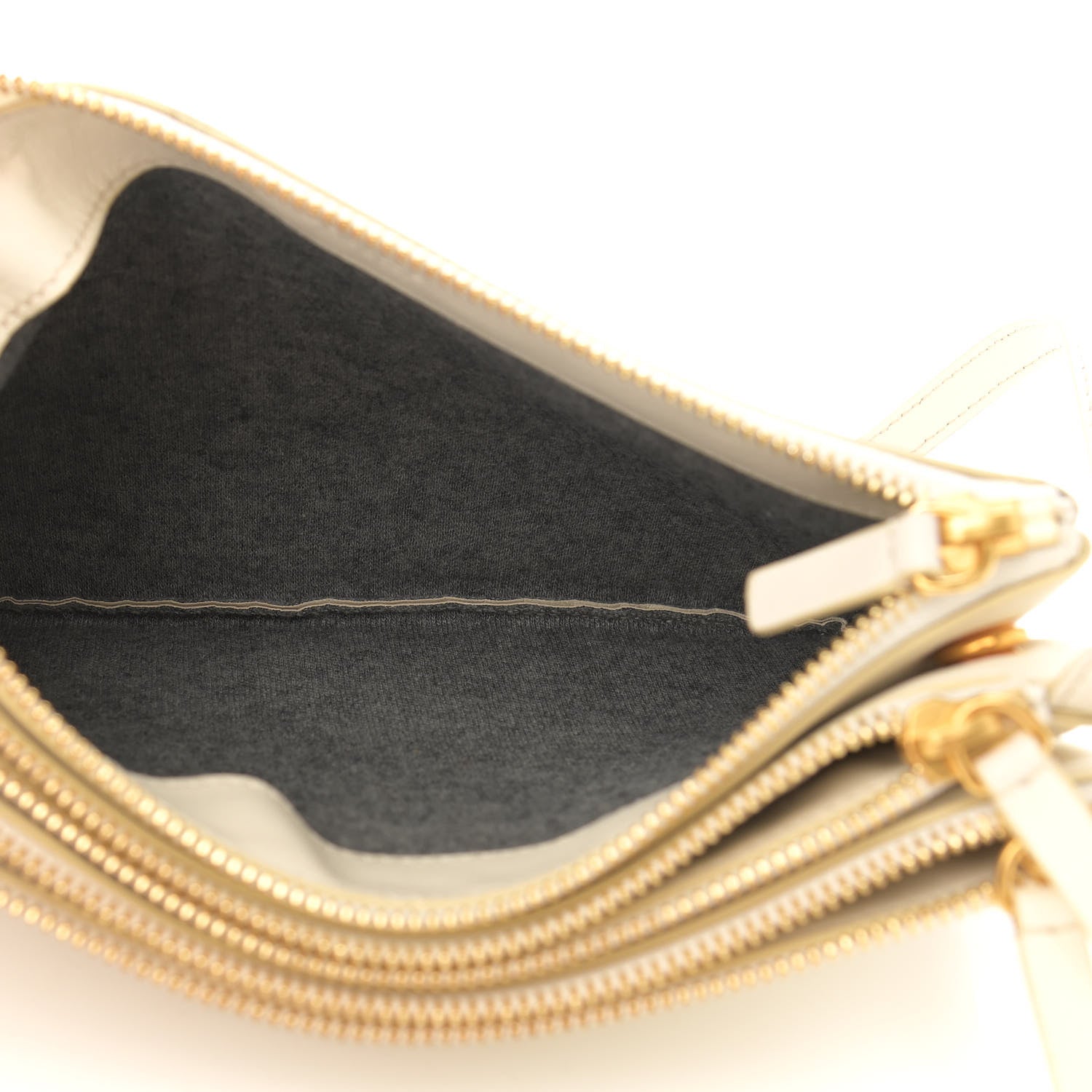 Celine Lambskin Small Trio Crossbody Bag White 6 of 10