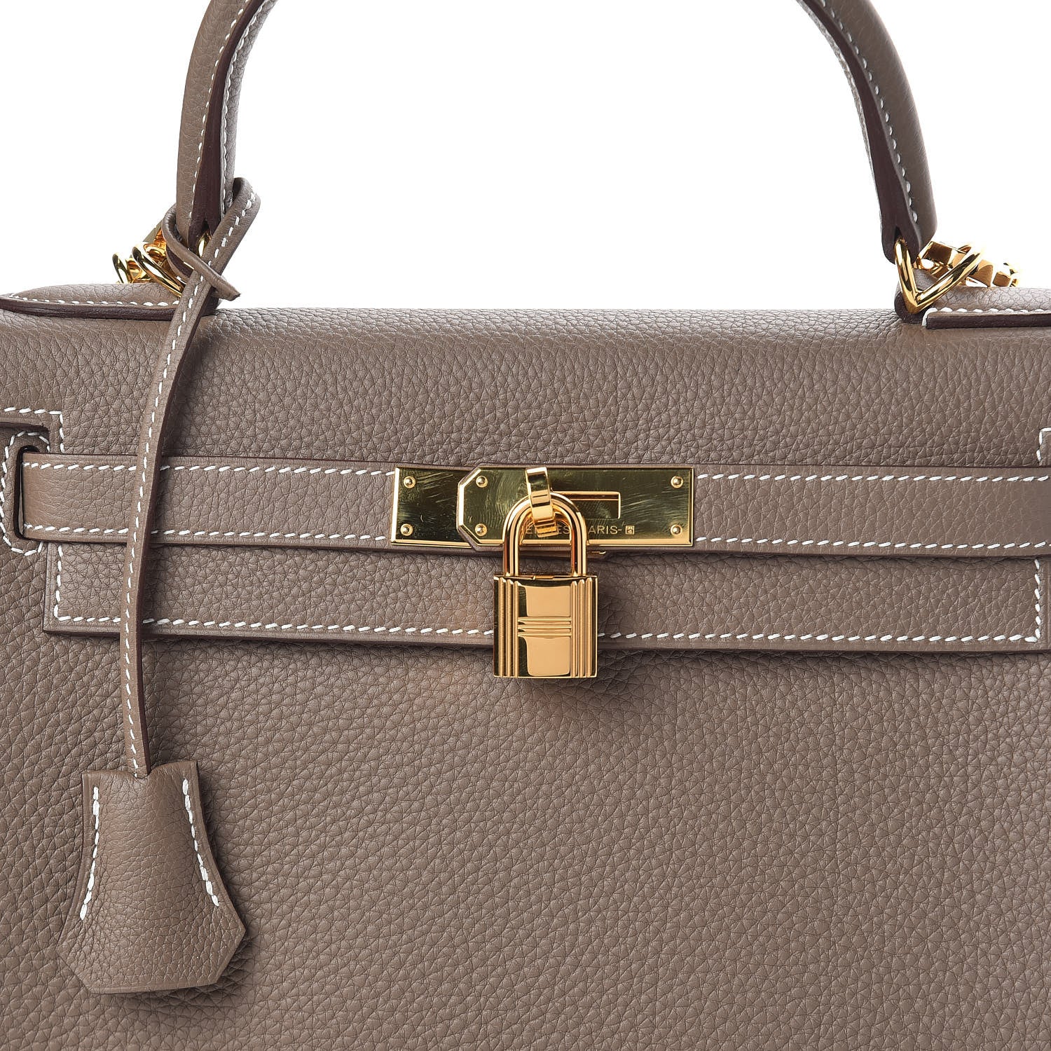 Hermes Togo Kelly Retourne 28 Etoupe 12 of 41