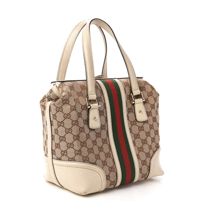 Gucci Monogram Web Treasure Boston Tote Off White 3 of 10