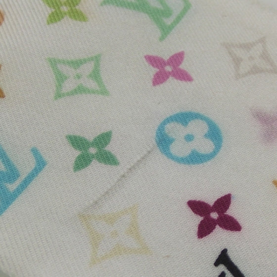 Silk Monogram Multicolor Bandeau White