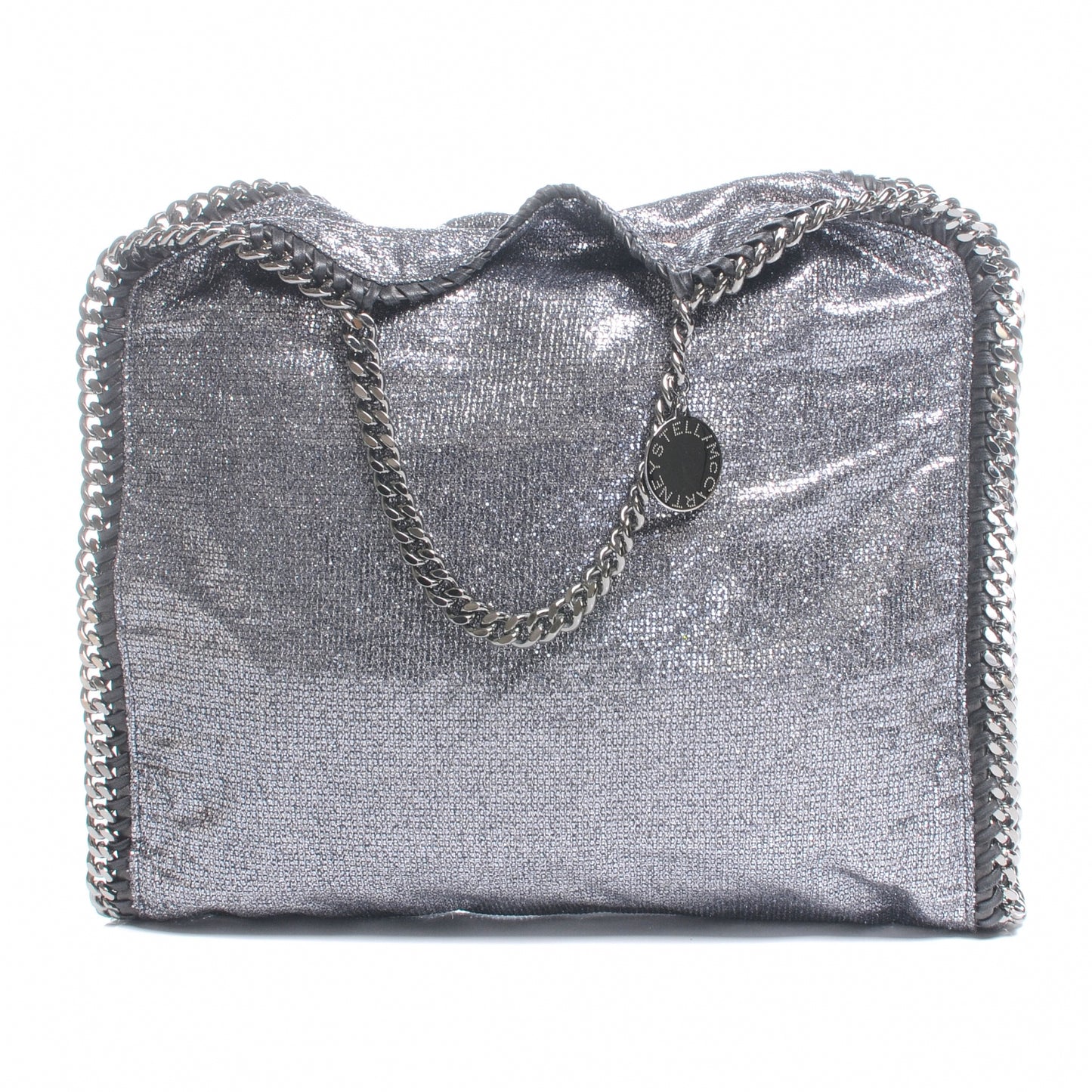 Metallic Linen Falabella Silver