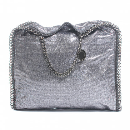 Stella McCartney Metallic Linen Falabella Silver 1 of 9