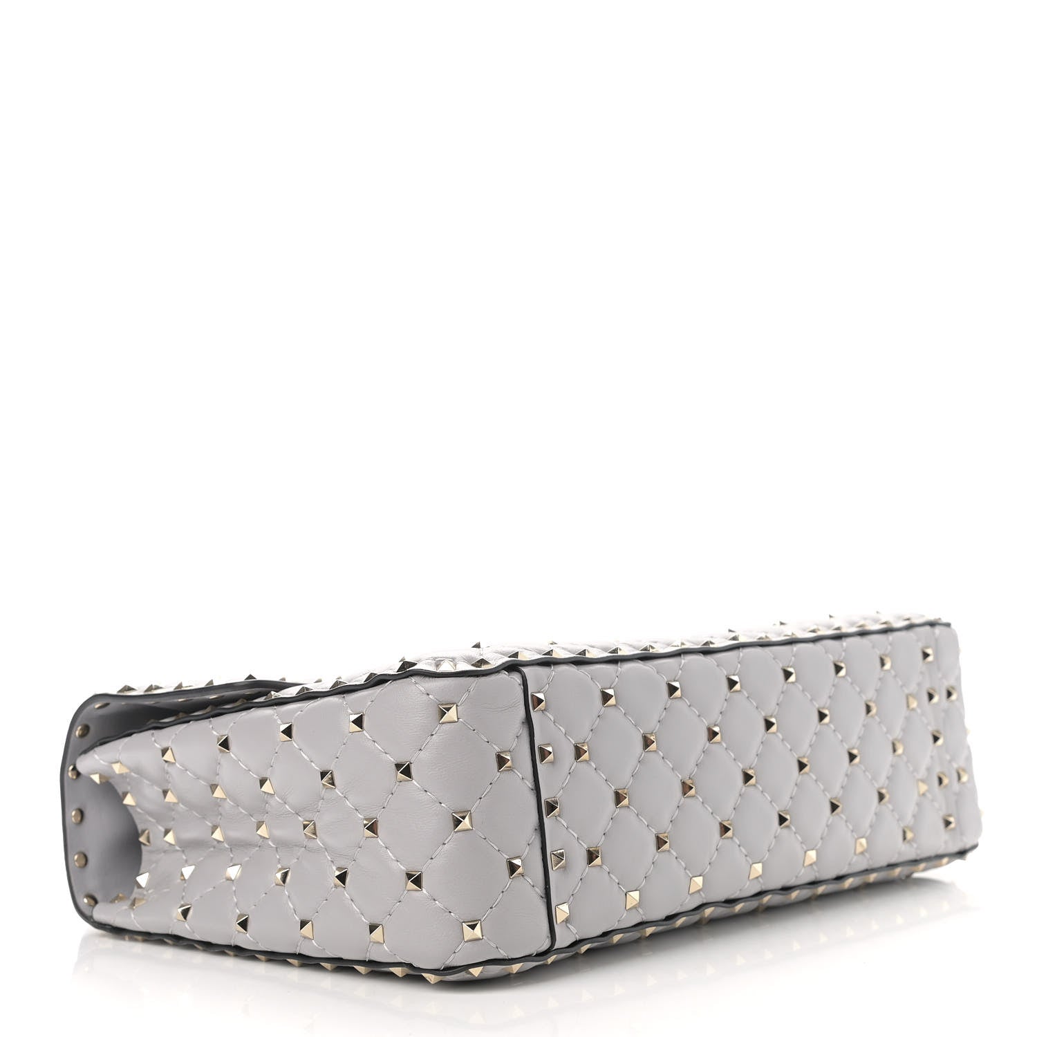 Valentino Garavani Nappa Large Rockstud Spike Shoulder Bag Pastel Grey 4 of 10