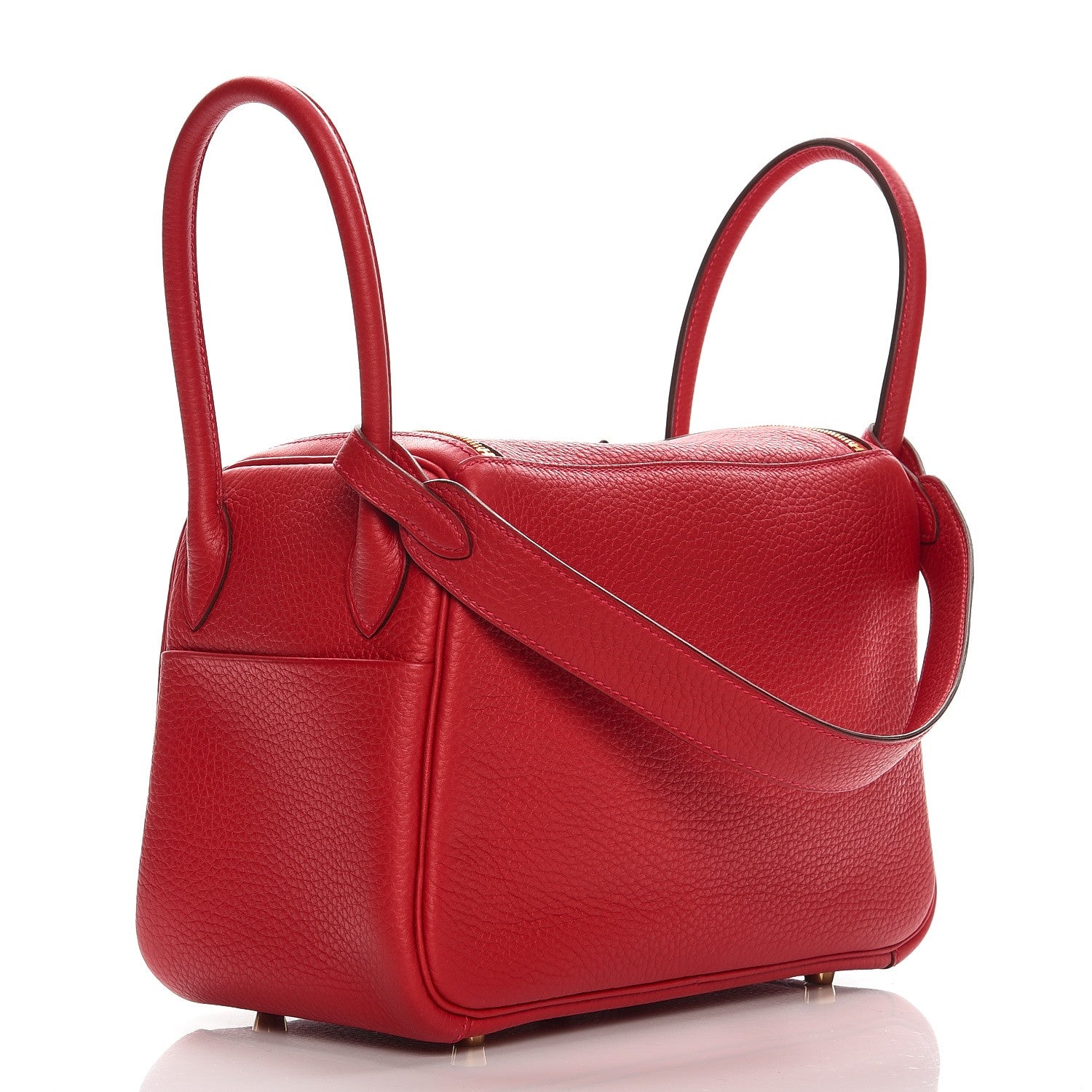Hermes Taurillon Clemence Lindy 26 Rouge Casaque 3 of 9