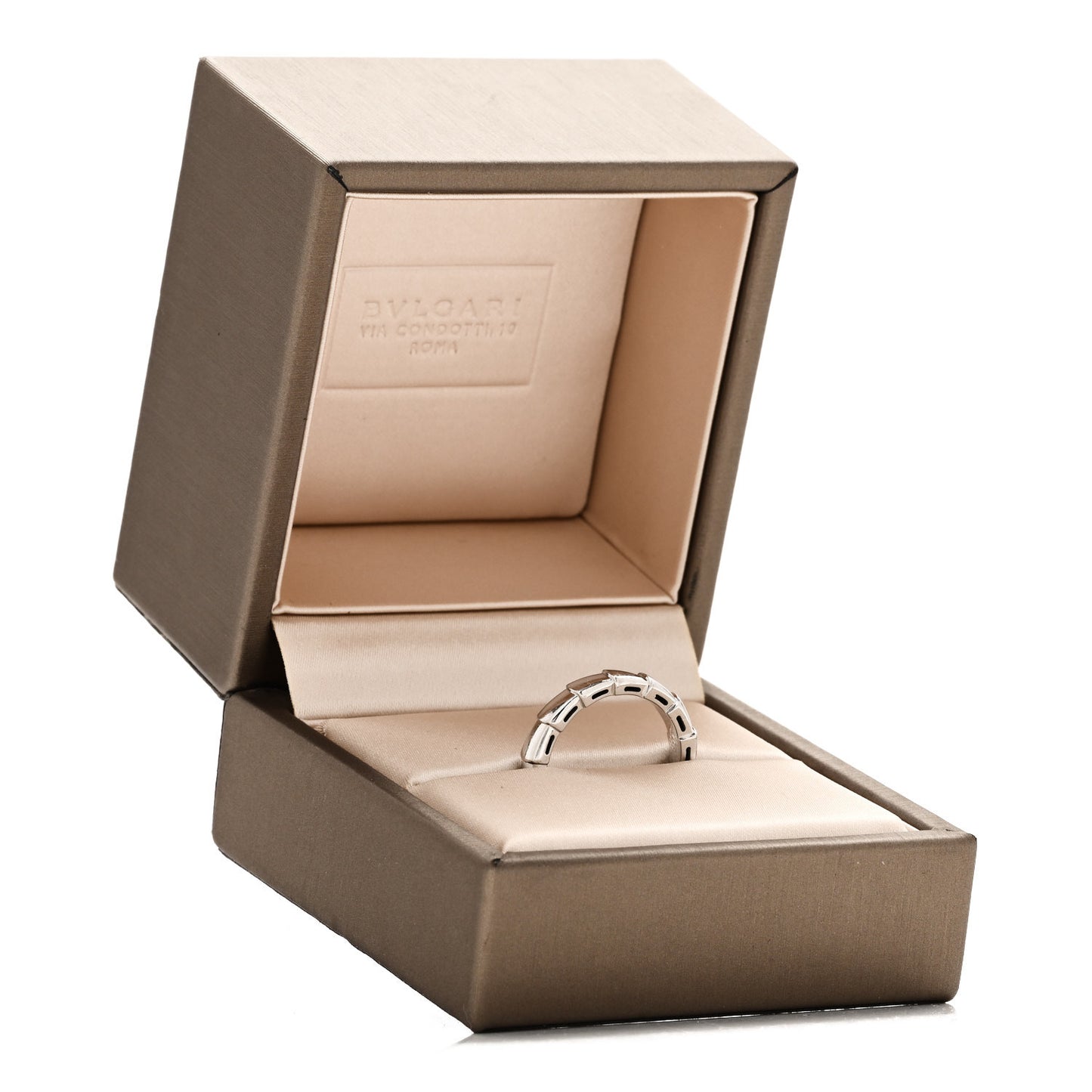 18K White Gold Serpenti Viper Band Ring 52 6