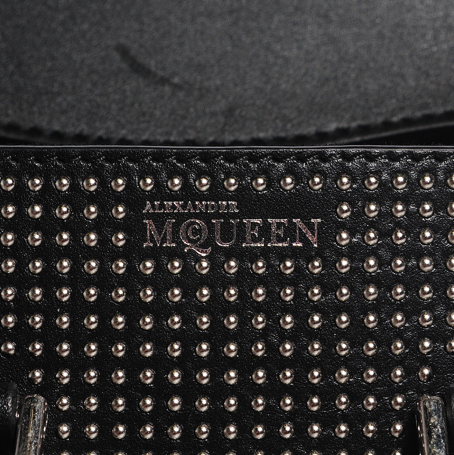 Alexander McQueen Calfskin Studded Mini Heroine Shoulder Bag Black 14 of 16