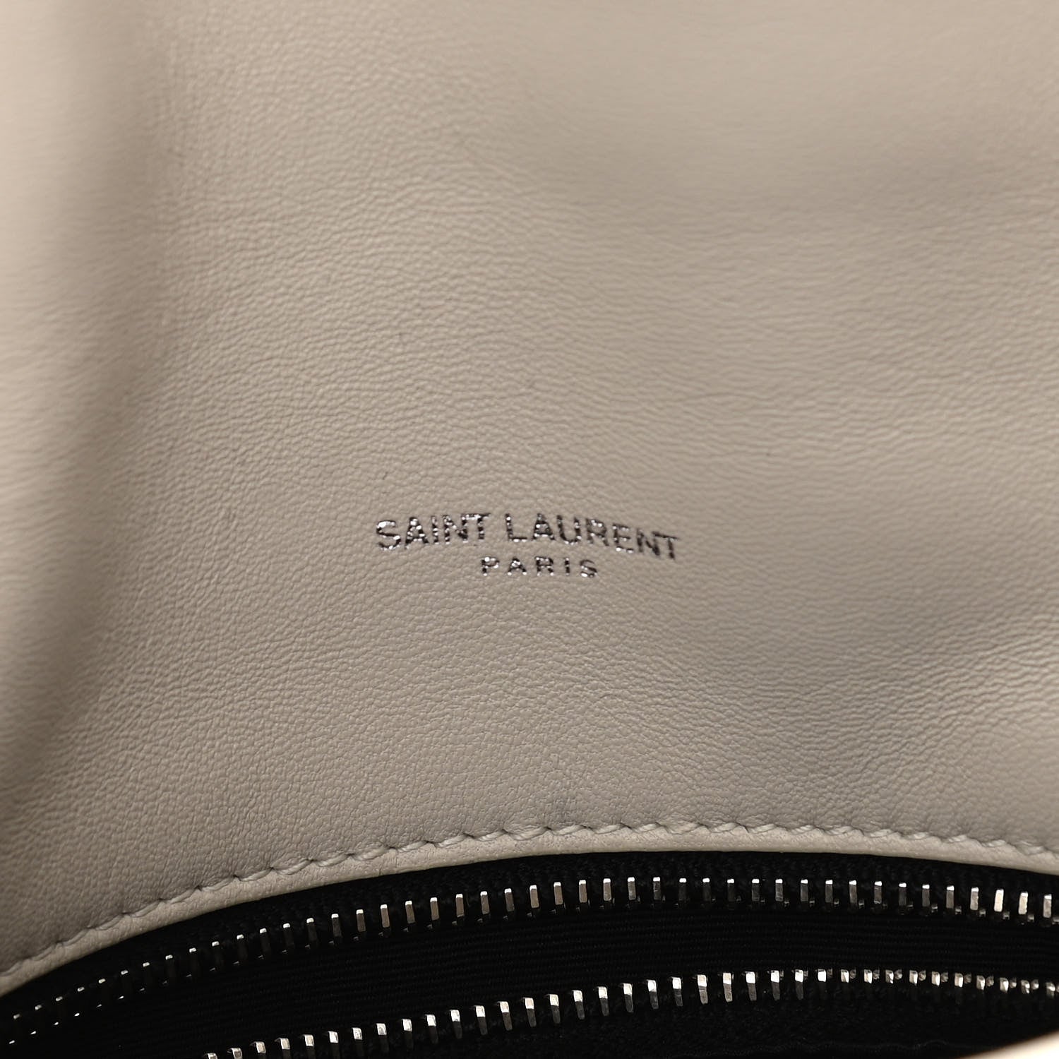 Saint Laurent Lambskin Quilted Toy Loulou Puffer Monogram Chain Satchel Blanc Vintage 7 of 12