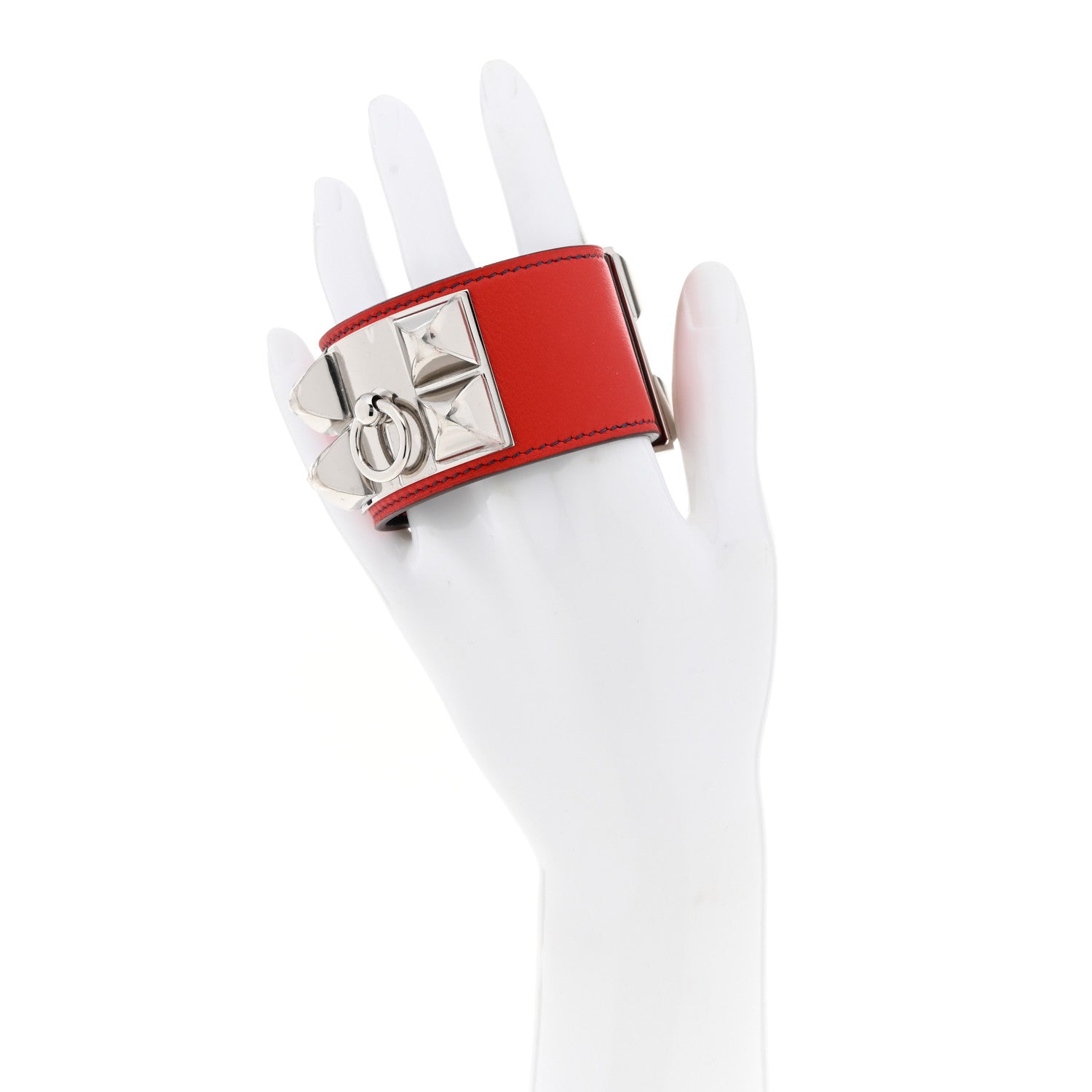 Hermes Swift Collier de Chien CDC Bracelet Rouge Vif Bleu Indigo 2 of 7