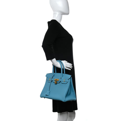 Hermes Togo Birkin 30 Blue Du Nord 2 of 10