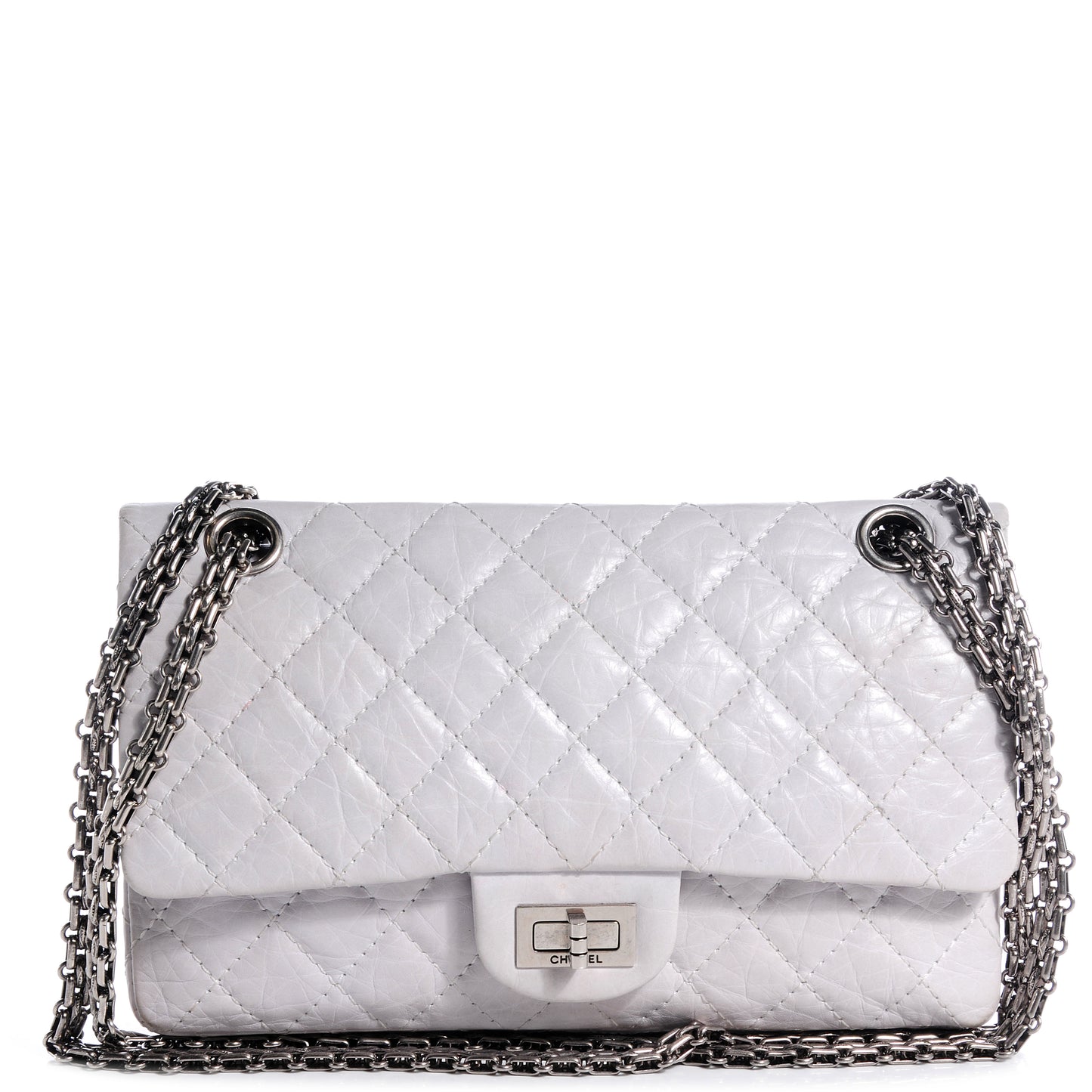 Aged Calfskin 50th Anniversary 2.55 Reissue 225 Flap White