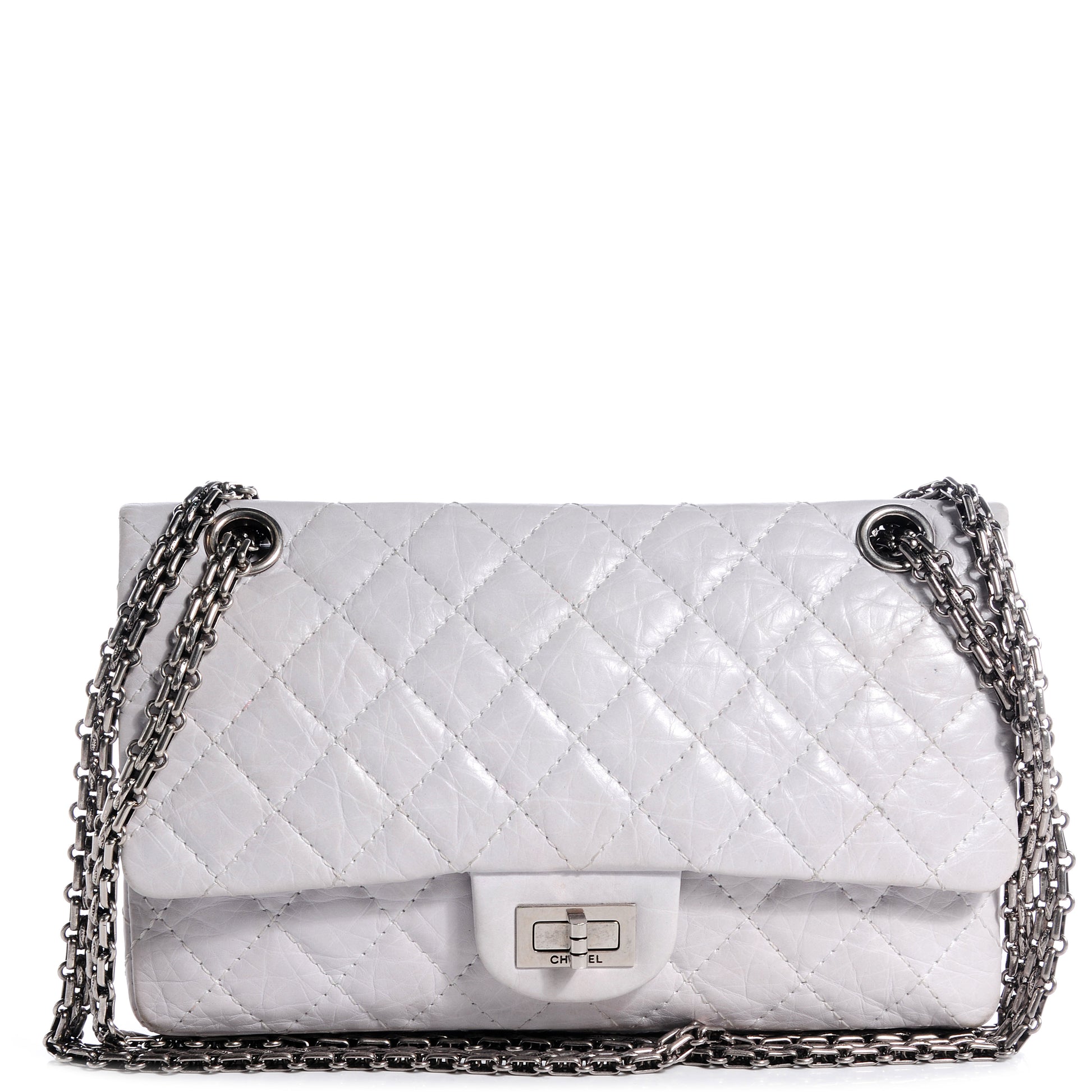 Chanel Aged Calfskin 50th Anniversary 2.55 Reissue 225 Flap White 1 of 8
