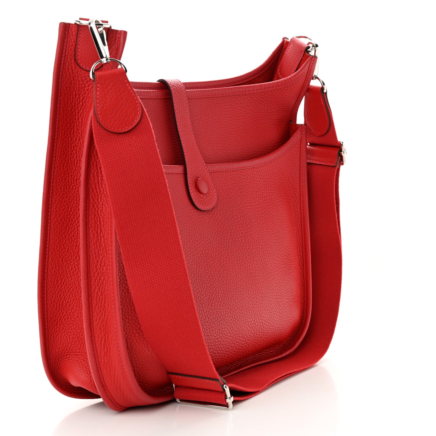 Hermes Taurillon Clemence Evelyne III GM Rouge Casaque 3 of 9