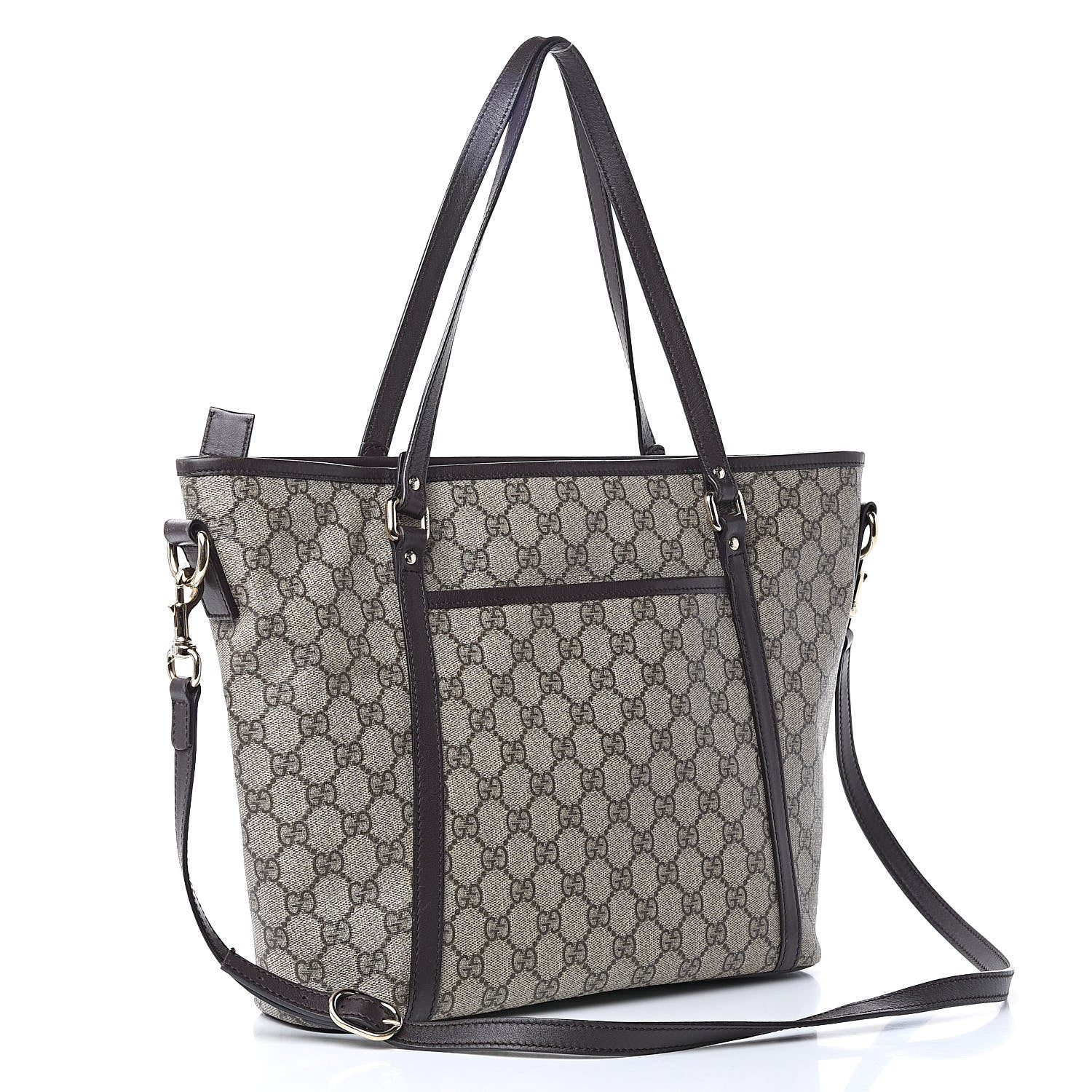 Gucci GG Supreme Monogram Medium Joy Tote Dark Brown 3 of 16