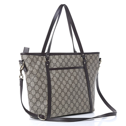 Gucci GG Supreme Monogram Medium Joy Tote Dark Brown 3 of 16
