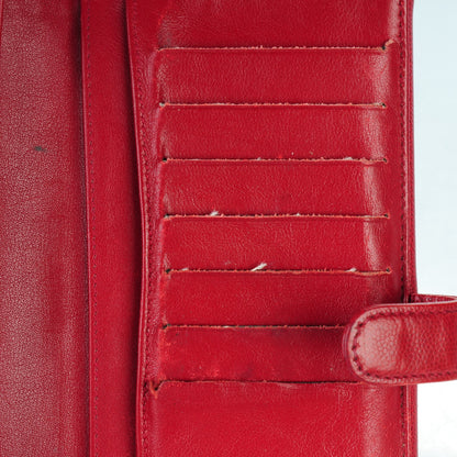 Chanel Caviar Brilliant Sevruga Long Flap Wallet Red 7 of 13