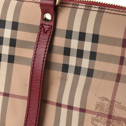 Burberry Haymarket Check Medium Salisbury Tote Military Red 9 of 15