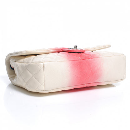 Chanel Caviar Quilted Ombre Jumbo Single Flap White Rose Pink 5 of 9