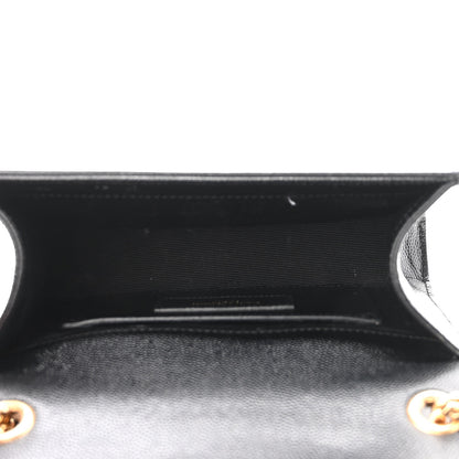 Saint Laurent Grain De Poudre Small Monogram Kate Satchel Black 4 of 9