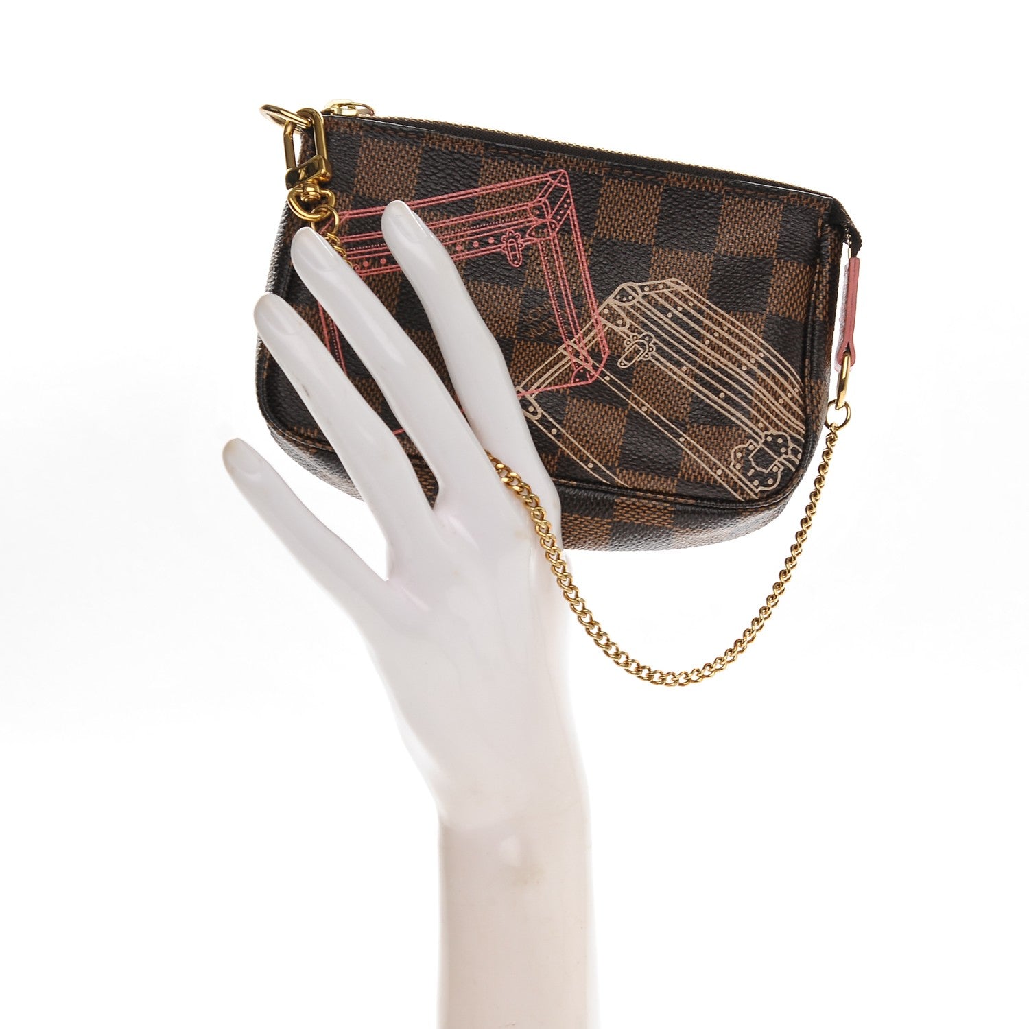 Louis Vuitton Damier Ebene 2014 Christmas Animation Mini Pochette Accessories 2 of 7