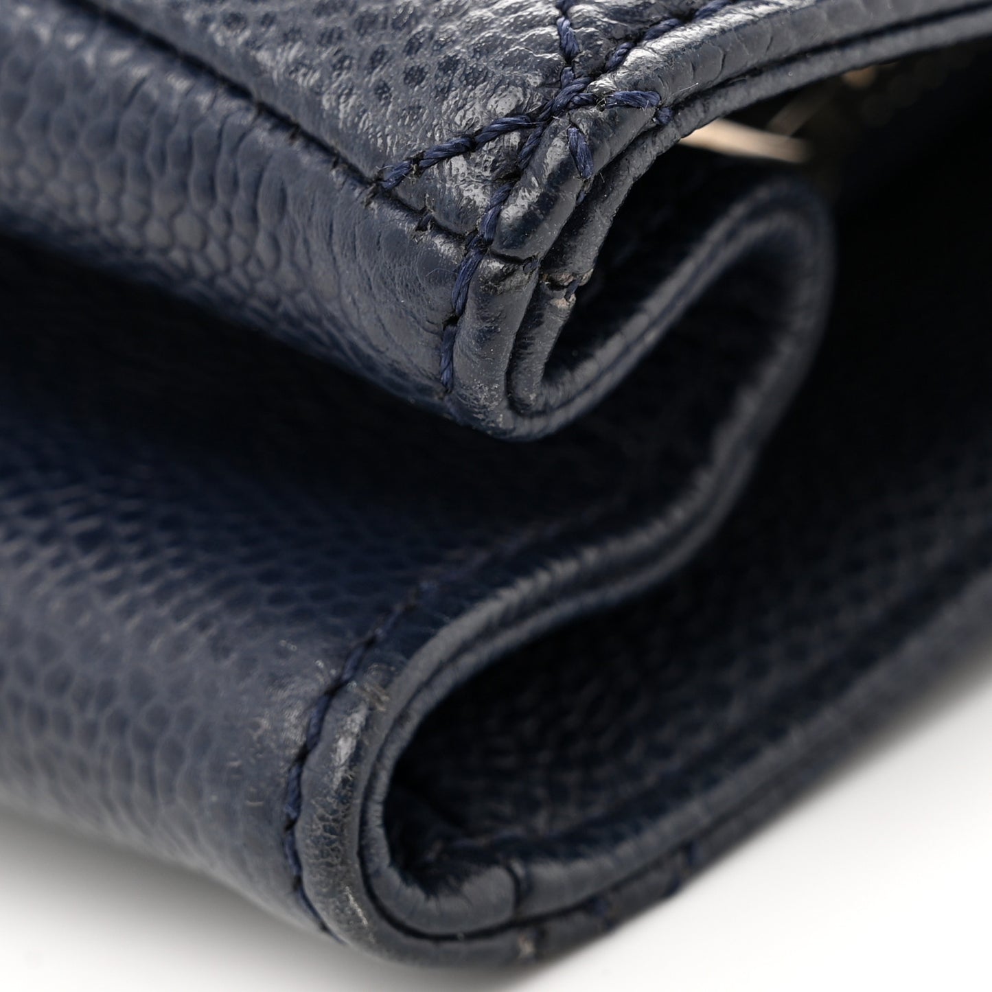 Caviar Quilted Grand Shopping Tote GST Navy Blue