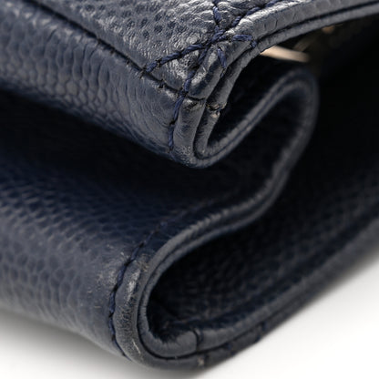 Chanel Caviar Quilted Grand Shopping Tote GST Navy Blue 13 of 13