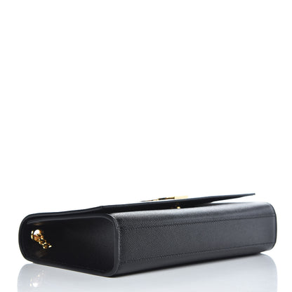 Saint Laurent Grain De Poudre Medium Classic Monogram Kate Satchel Black 4 of 9