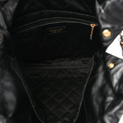Chanel Shiny Calfskin Quilted Small Chanel 22 Black 5 of 11
