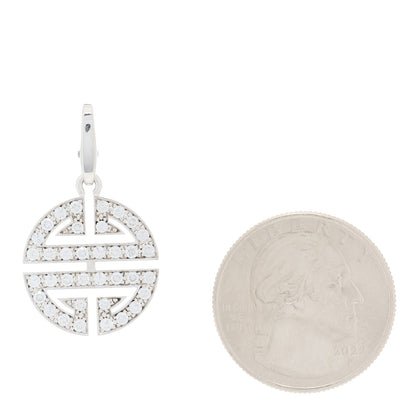 Cartier 18K White Gold Diamond Longevity Charm 2 of 6