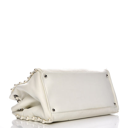 Chanel Lambskin Pearl Obsession Tote White 4 of 11