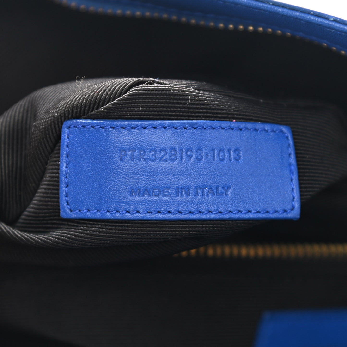 Smooth Calfskin Letters Fold-Over Clutch Blue