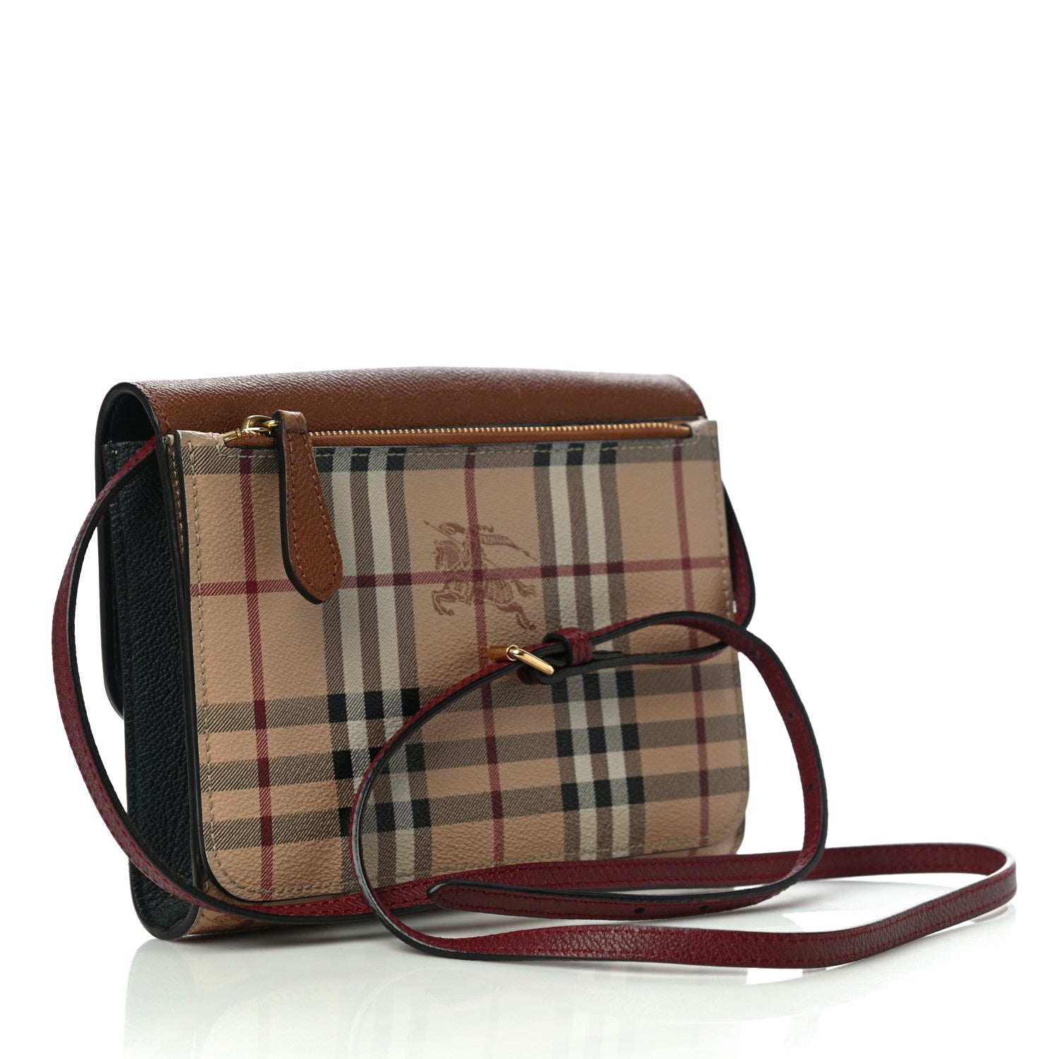 Burberry Haymarket Check Small Loxley Crossbody Bright Toffee 3 of 16