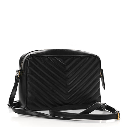 Saint Laurent Calfskin Matelasse Monogram Lou Camera Bag Black 3 of 13