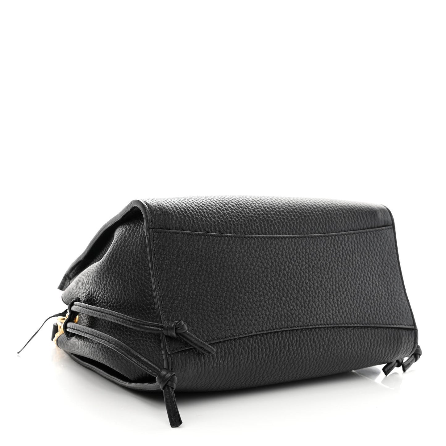 Heavy Grain Small Iris Tote Black