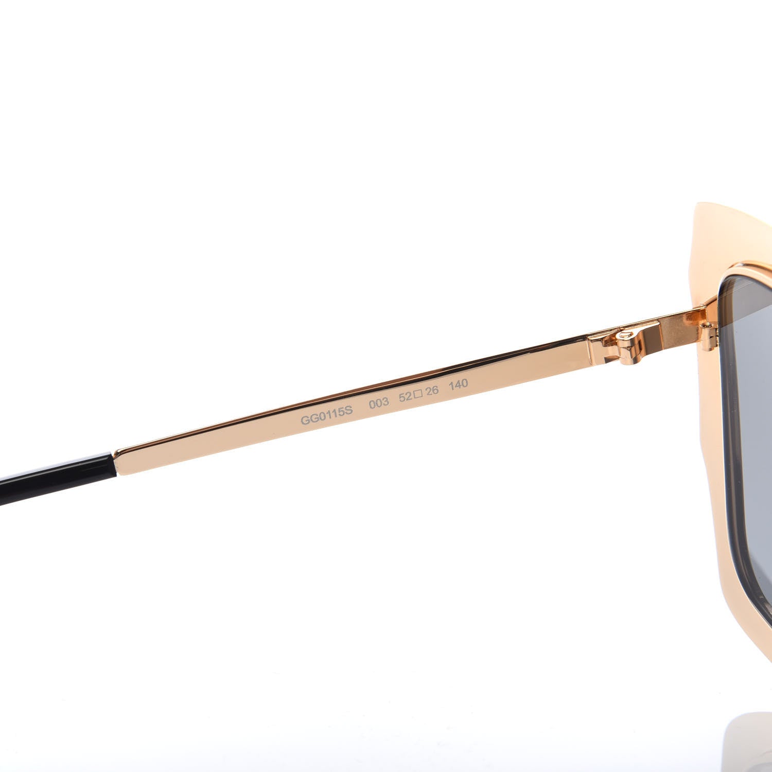 Gucci Metal Acetate Crystal Oversize GG0115S Sunglasses Rose Gold 6 of 8