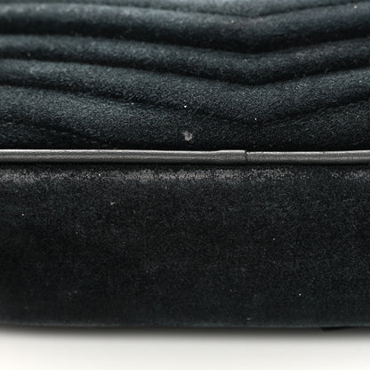Saint Laurent Suede Matelasse Monogram Mini Lou Camera Bag Black 14 of 17