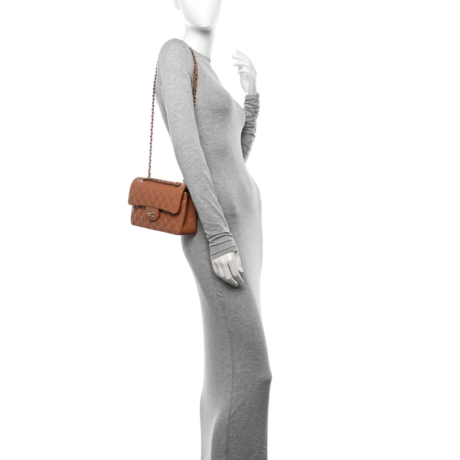 Chanel Lambskin Quilted Small Double Flap Brown 2 of 11