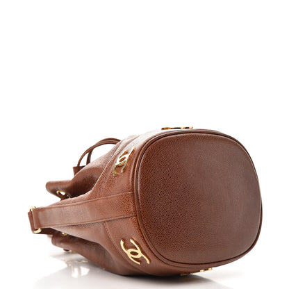 Chanel Caviar CC Drawstring Shoulder Bag Brown 4 of 7